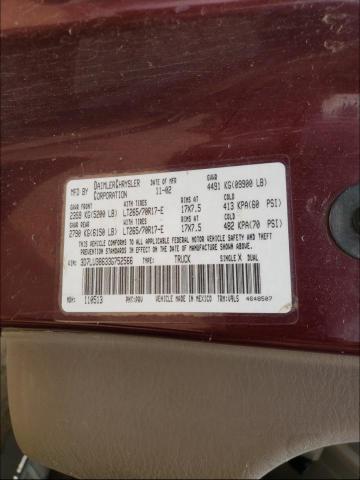 3D7LU38633G752566 - 2003 DODGE RAM 3500 S BURGUNDY photo 10