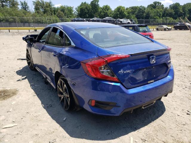 2HGFC2F85MH525794 - 2021 HONDA CIVIC SPOR BLUE photo 3