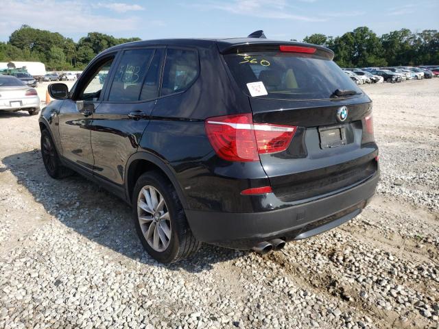 5UXWX9C56E0D15315 - 2014 BMW X3 XDRIVE2 BLACK photo 3