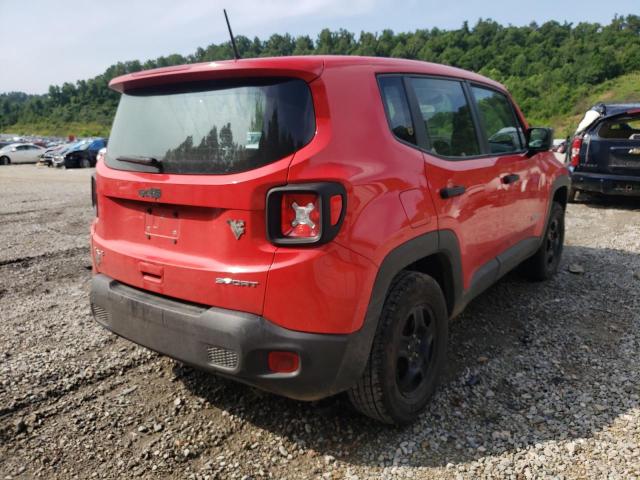 ZACNJBAB4KPJ99207 - 2019 JEEP RENEGADE S RED photo 4