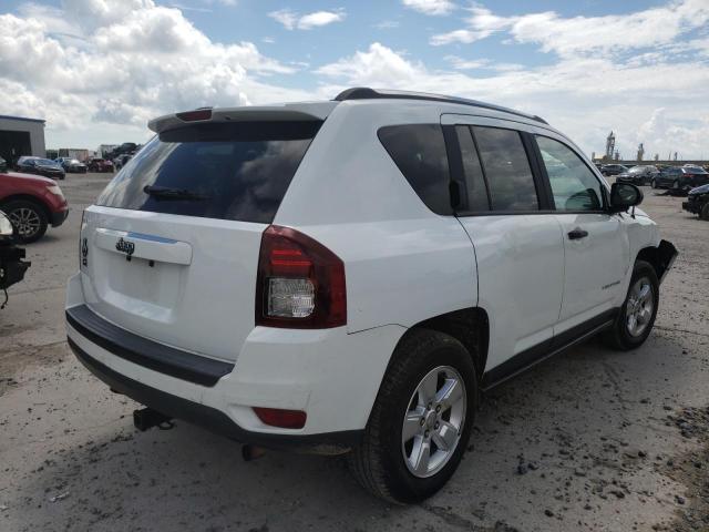 1C4NJCBA7ED812308 - 2014 JEEP COMPASS SP WHITE photo 4