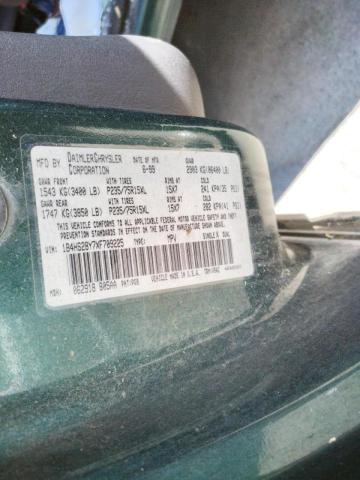 1B4HS28Y7XF709225 - 1999 DODGE DURANGO GREEN photo 10