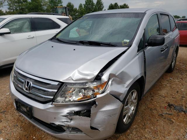 5FNRL5H26BB027144 - 2011 HONDA ODYSSEY LX SILVER photo 2