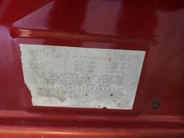 4A3AB36F39E006903 - 2009 MITSUBISHI GALANT RED photo 10