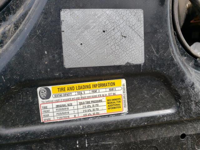 1G1ZE5E71AF202252 - 2010 CHEVROLET MALIBU LTZ შავი ფოტო 10