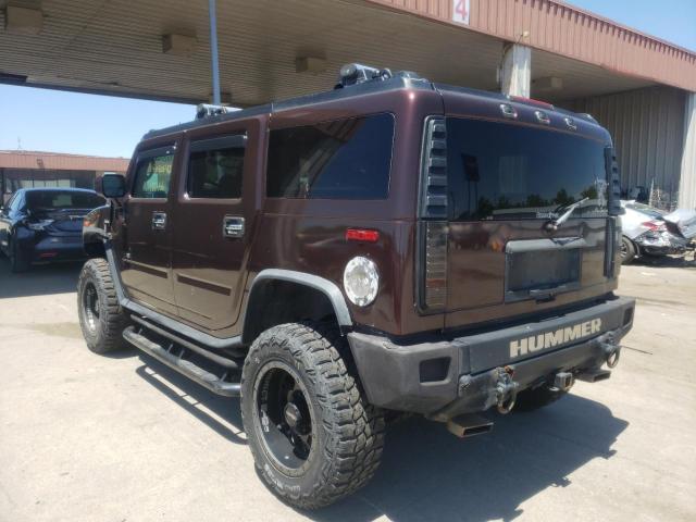 5GRGN23U53H142892 - 2003 HUMMER H2 BURGUNDY photo 3