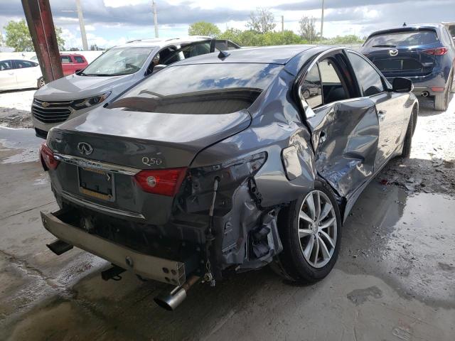 JN1BV7AP5FM353403 - 2015 INFINITI Q50 BASE GRAY photo 4