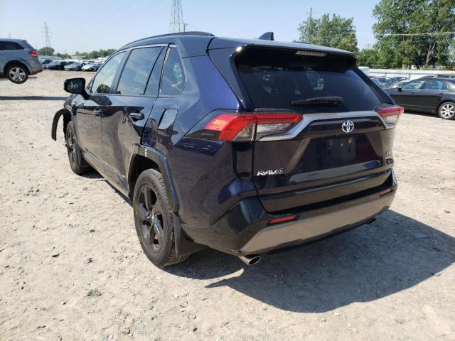 JTMEWRFV3KD512455 - 2019 TOYOTA RAV4 XSE BLUE photo 3