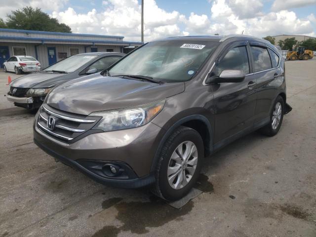 2HKRM3H78EH512050 - 2014 HONDA CR-V EXL GRAY photo 2