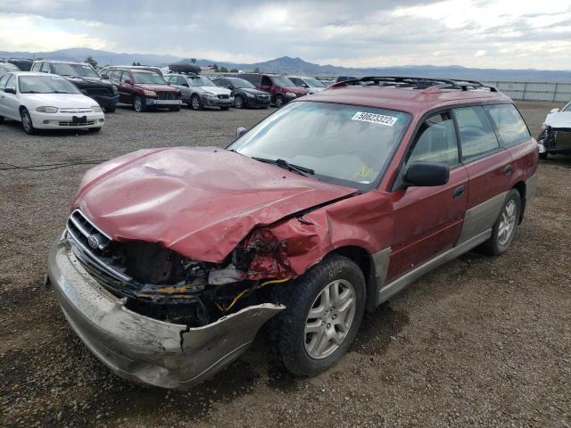 4S3BH675227637309 - 2002 SUBARU LEGACY OUT RED photo 2