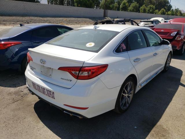 5NPE34ABXFH218186 - 2015 HYUNDAI SONATA SPO WHITE photo 4