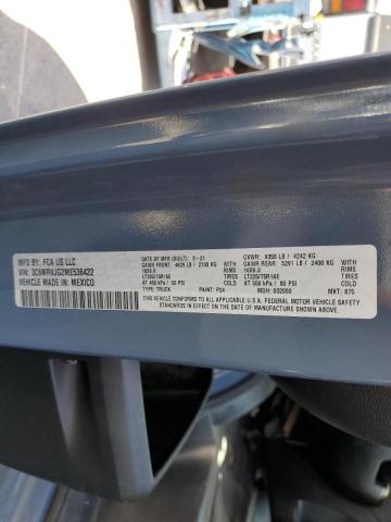 3C6MRVJG2ME536422 - 2021 RAM PROMASTER GRAY photo 10