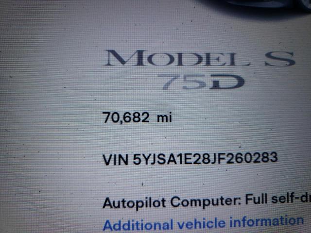 5YJSA1E28JF260283 - 2018 TESLA MODEL S Ağ foto 8