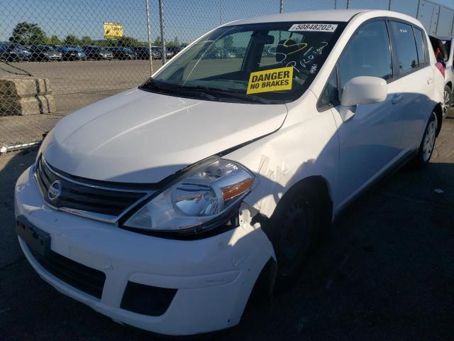 3N1BC1CP0CK290674 - 2012 NISSAN VERSA S WHITE photo 2