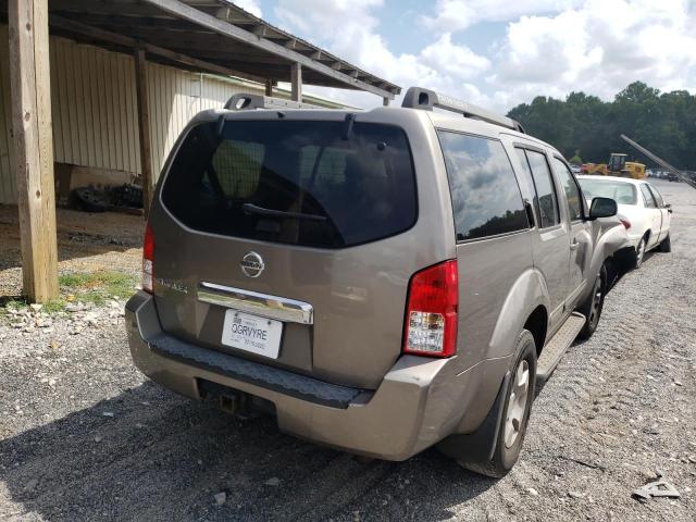 5N1AR18W65C737195 - 2005 NISSAN PATHFINDER TAN photo 4