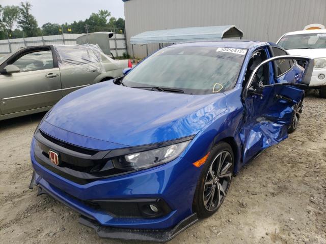 2HGFC2F8XLH520265 - 2020 HONDA CIVIC SPOR BLUE photo 2