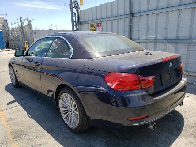 WBA3T3C51FP738285 - 2015 BMW 435 I BLUE photo 3