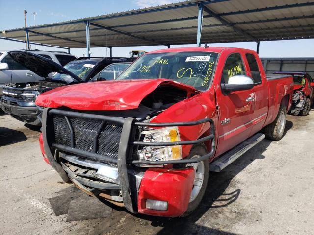 1GCRKSE23BZ257367 - 2011 CHEVROLET SILVERADO RED photo 2