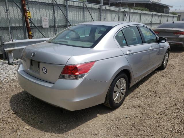 1HGCP2F36AA029845 - 2010 HONDA ACCORD LX SILVER photo 4