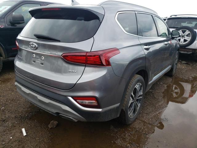 5NMS53AA0KH058485 - 2019 HYUNDAI SANTA FE L GRAY photo 4