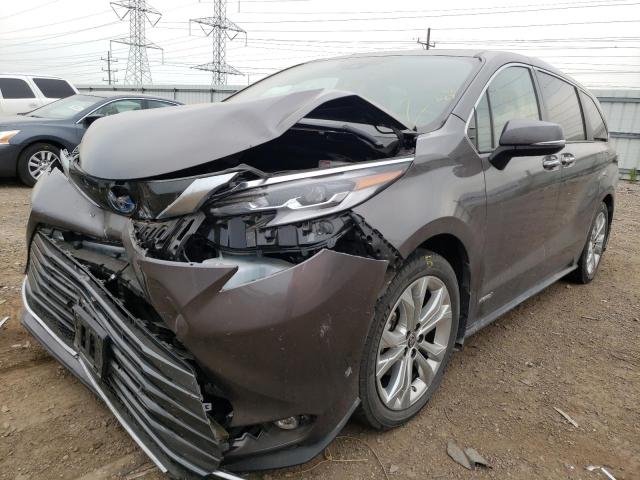 5TDERKEC4MS024248 - 2021 TOYOTA SIENNA LIM GRAY photo 2