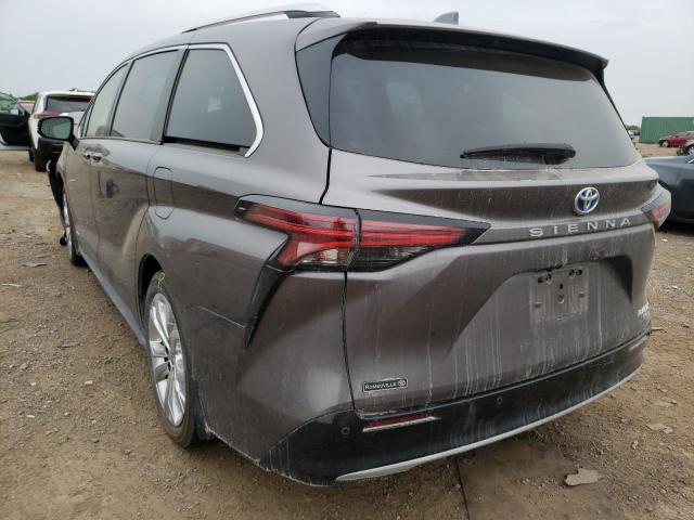 5TDERKEC4MS024248 - 2021 TOYOTA SIENNA LIM GRAY photo 3