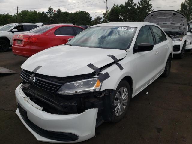 3VW2K7AJ1EM312218 - 2014 VOLKSWAGEN JETTA BASE 白色 照片 2