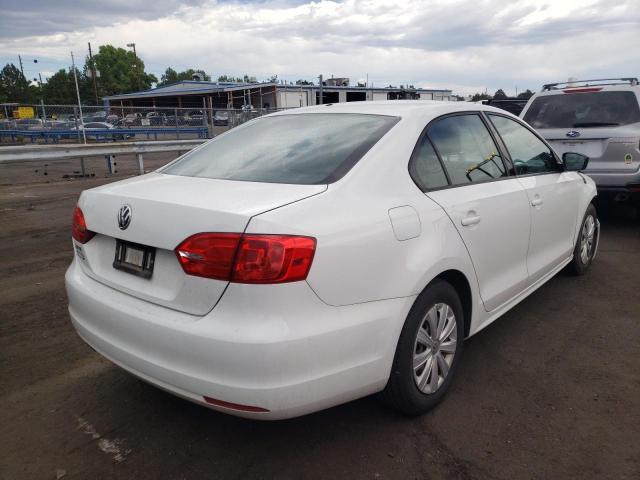 3VW2K7AJ1EM312218 - 2014 VOLKSWAGEN JETTA BASE 白色 照片 4