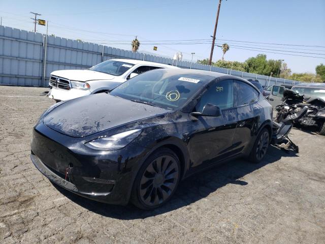 7SAYGDEF2NF340281 - 2022 TESLA MODEL Y أسود صورة 2