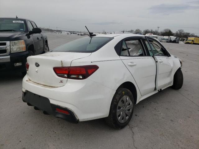 3KPA24AB4KE215753 - 2019 KIA RIO S WHITE photo 4