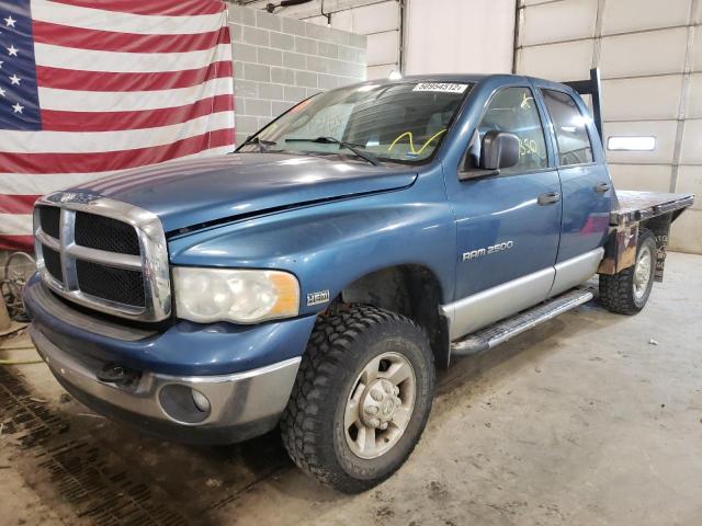 1D7KU28D64J221527 - 2004 DODGE RAM 2500 S BLUE photo 2