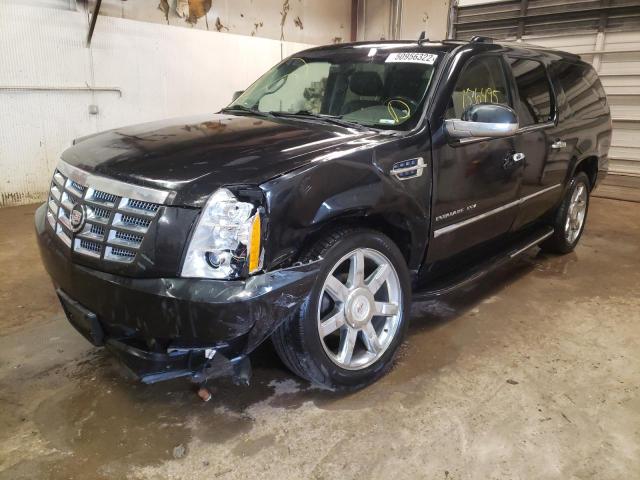 1GYS4HEF1BR319683 - 2011 CADILLAC ESCALADE E BLACK photo 2