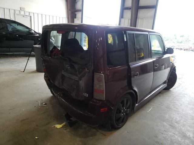 JTLKT324650194546 - 2005 TOYOTA SCION XB BURGUNDY photo 4