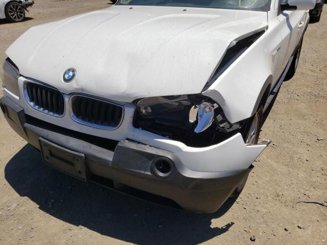 WBXPA734X5WC47197 - 2005 BMW X3 2.5I WHITE photo 9