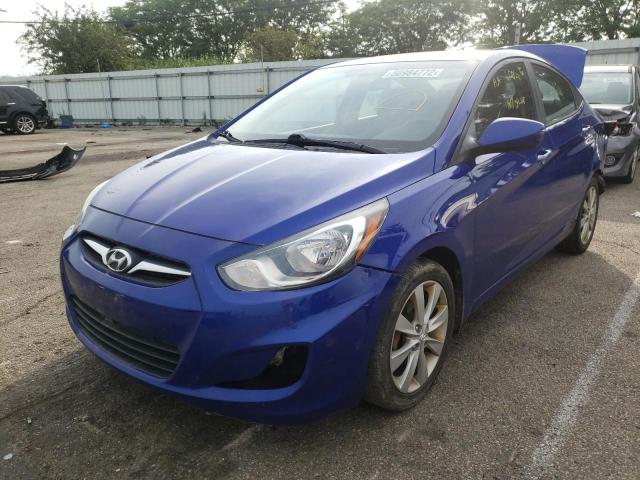 KMHCU4AE9DU479614 - 2013 HYUNDAI ACCENT BLUE photo 2