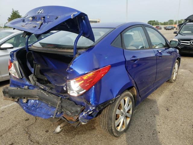 KMHCU4AE9DU479614 - 2013 HYUNDAI ACCENT BLUE photo 4