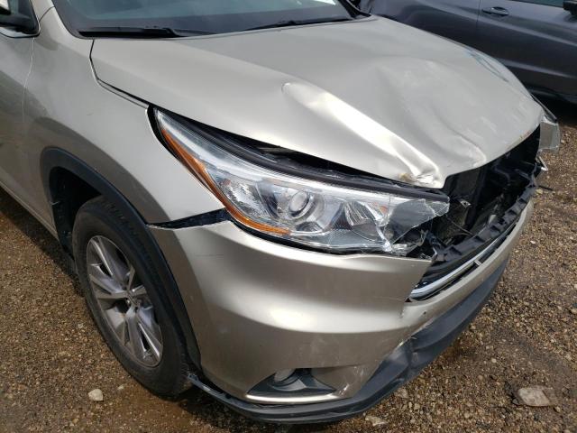 5TDJKRFH0FS106731 - 2015 TOYOTA HIGHLANDER XLE  ფოტო 9