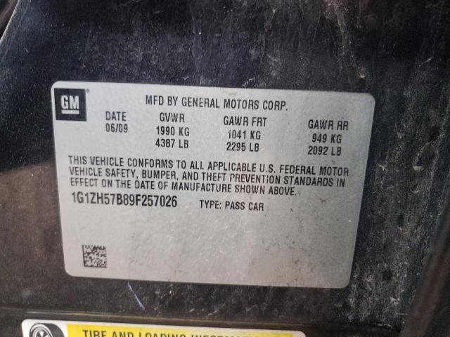 1G1ZH57B89F257026 - 2009 CHEVROLET MALIBU 1LT 黑色 照片 10