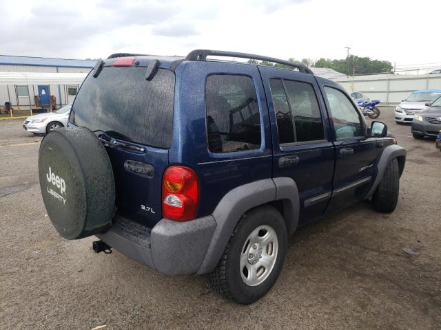 1J4GL48K63W706596 - 2003 JEEP LIBERTY SP BLUE photo 4