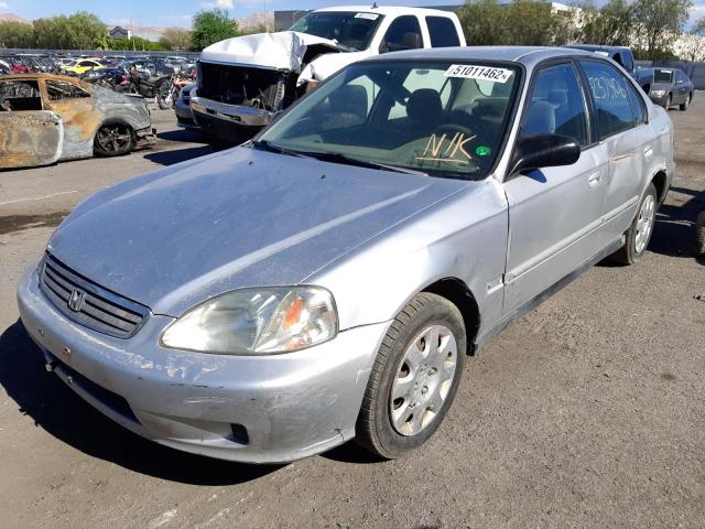 2HGEJ6613YH513886 - 2000 HONDA CIVIC BASE SILVER photo 2