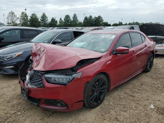 19UUB3F64JA003490 - 2018 ACURA TLX TECH+A MAROON photo 2