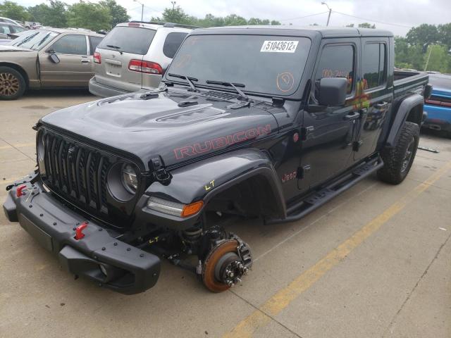 1C6JJTBG0ML571884 - 2021 JEEP GLADIATOR BLACK photo 2