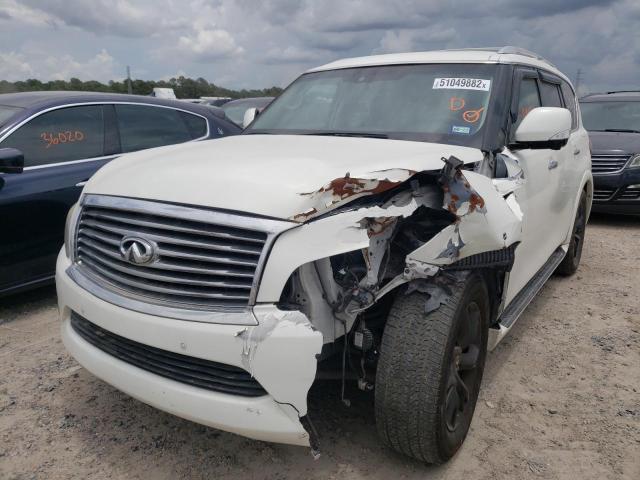 JN8AZ2NEXC9015815 - 2012 INFINITI QX56 WHITE photo 2