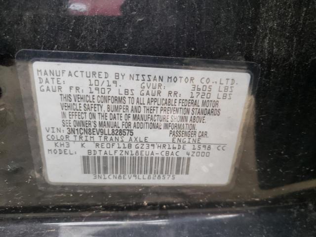 3N1CN8EV9LL828575 - 2020 NISSAN VERSA SV  photo 10