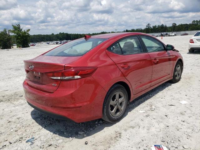 5NPD94LAXJH325374 - 2018 HYUNDAI ELANTRA EC RED photo 4