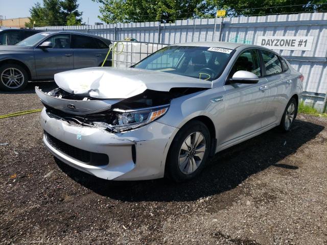 KNAGT4LE1K5031930 - 2019 KIA OPTIMA HYB SILVER photo 2