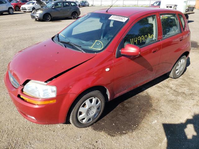 KL1TD69666B684102 - 2006 CHEVROLET AVEO BASE BURGUNDY photo 2