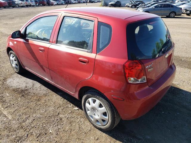 KL1TD69666B684102 - 2006 CHEVROLET AVEO BASE BURGUNDY photo 3
