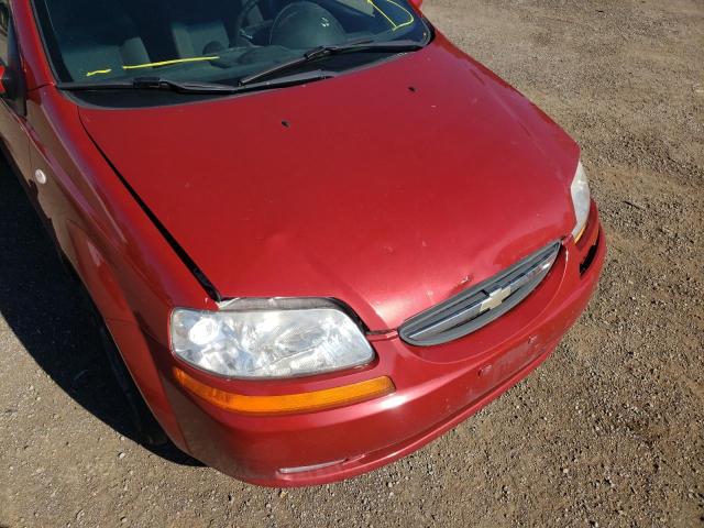 KL1TD69666B684102 - 2006 CHEVROLET AVEO BASE BURGUNDY photo 9