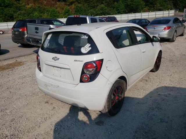 1G1JA6SH9C4149715 - 2012 CHEVROLET SONIC LS WHITE photo 4